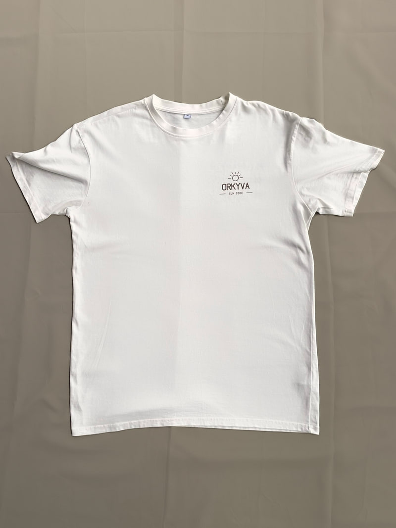 T-shirt Orkyva SUNCODE écru – vue de face